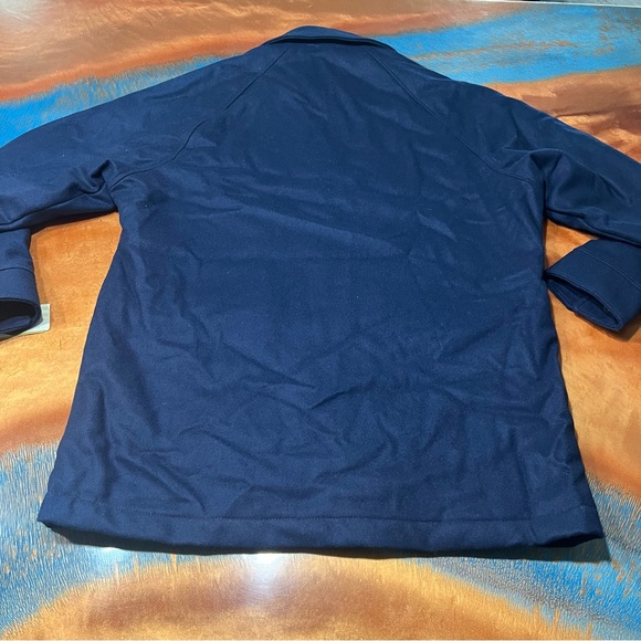 Vintage Pendleton Navy Wool plaid lined Coat size medium NOS made in USA - Picture 6 of 12